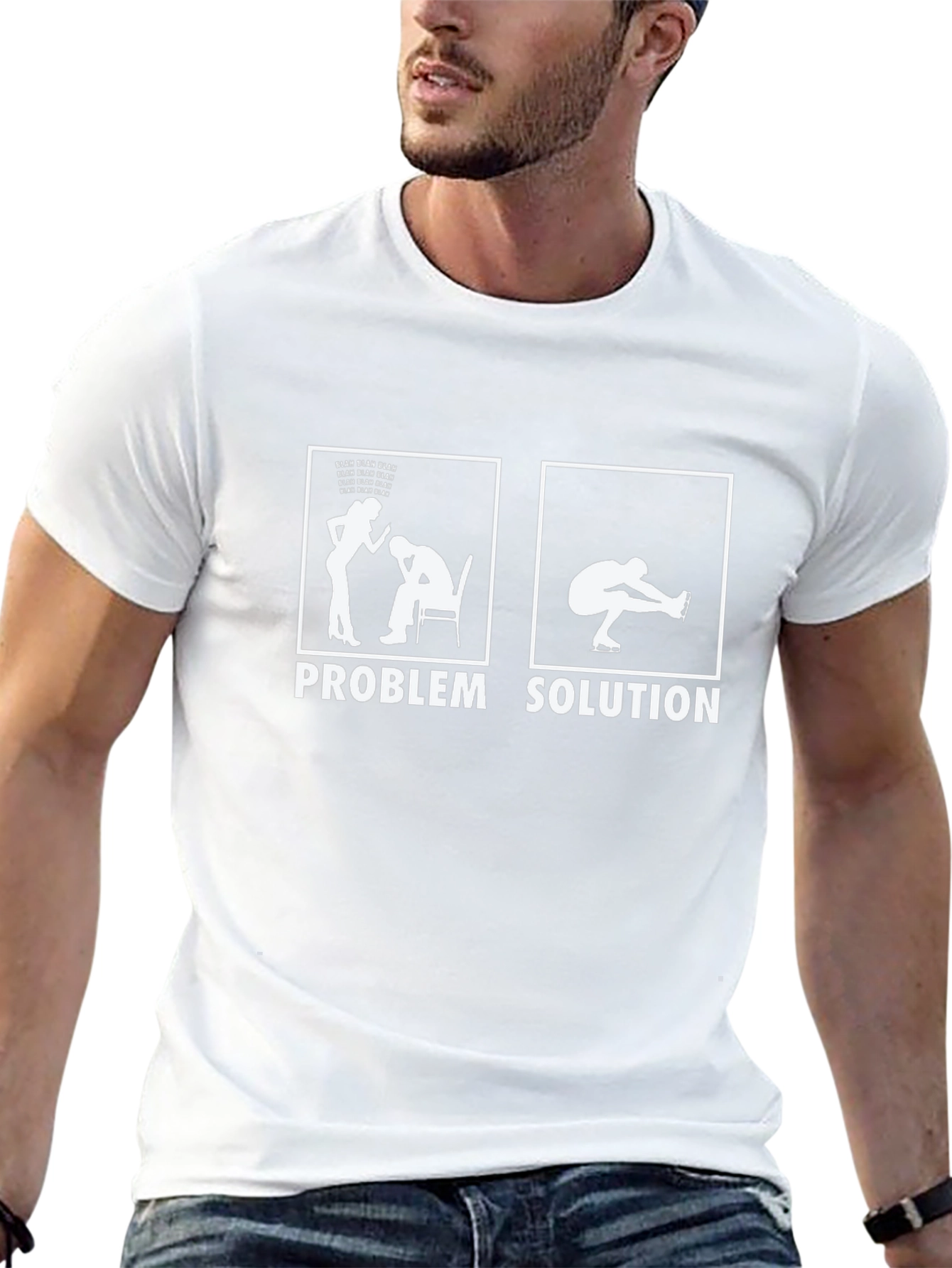 Problem Solution Ice Skating T-Shirt - Funny Skater Tee