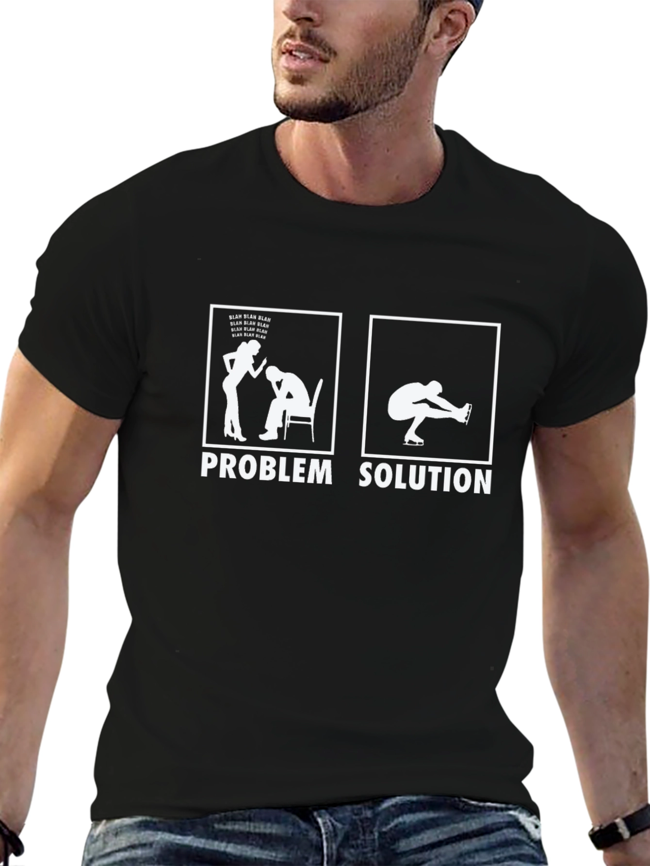Problem Solution Ice Skating T-Shirt - Funny Skater Tee