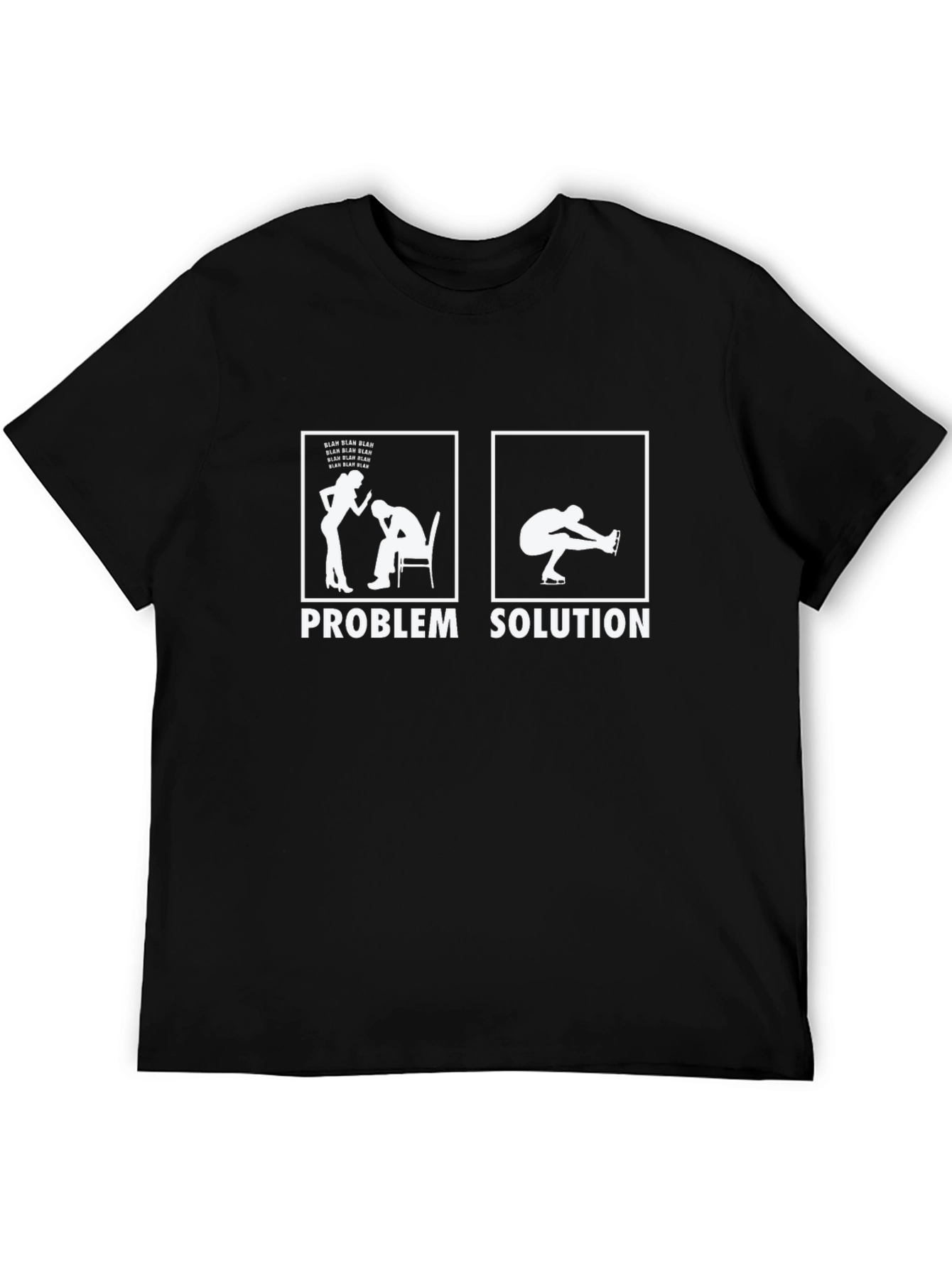Problem Solution Ice Skating T-Shirt - Funny Skater Tee