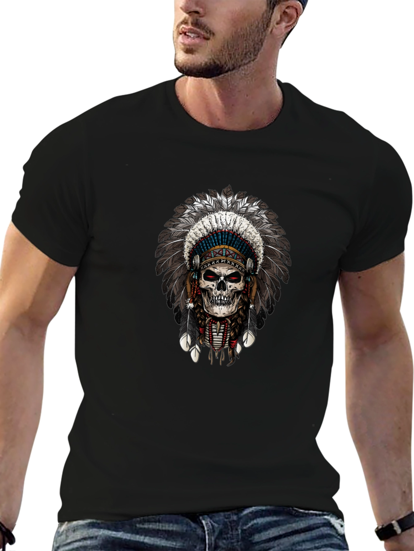 Skull Chief Black T-Shirt