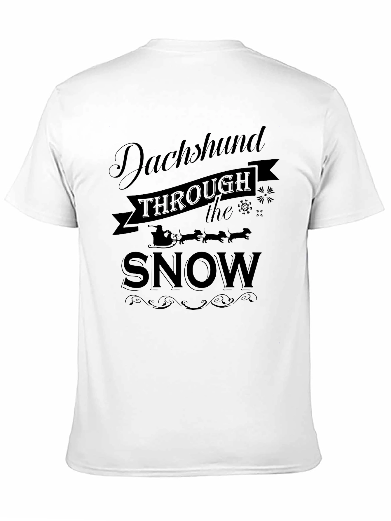 Dachshund Through the Snow Novelty T-Shirt