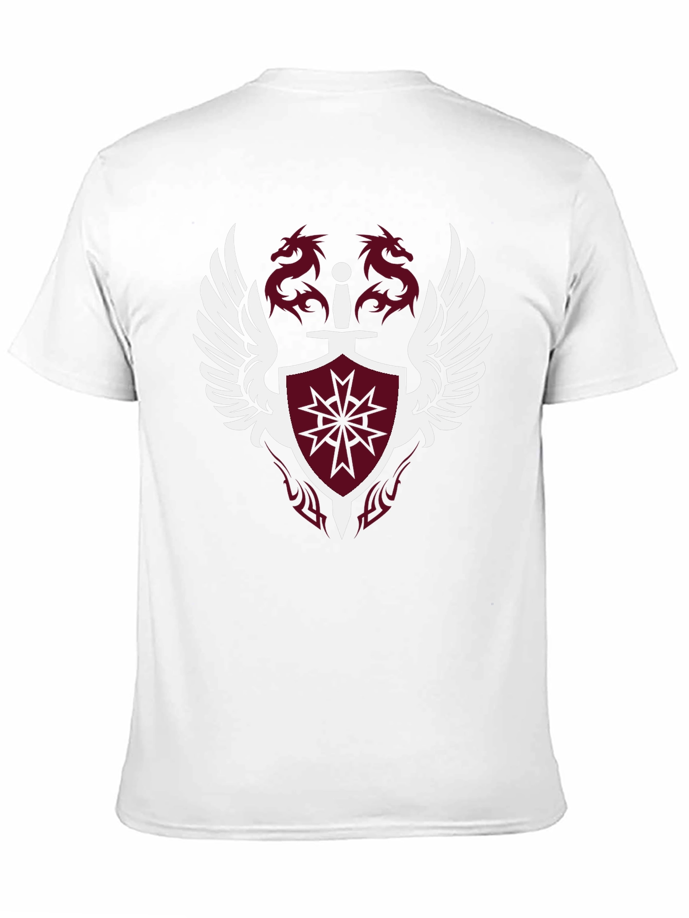 Winged Shield & Dragons Black Graphic Tee