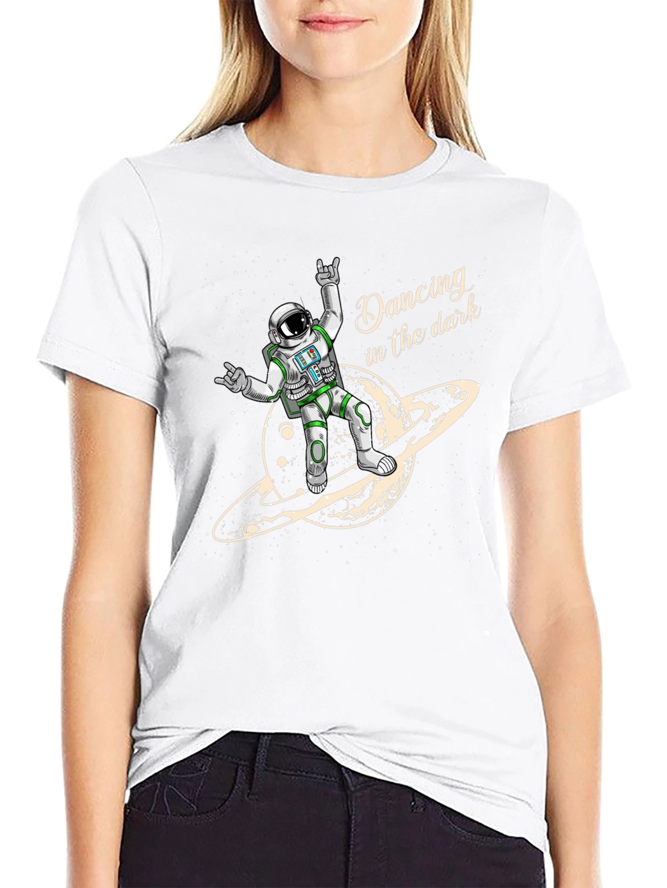 Astronaut Dancing in the Dark Graphic Tee