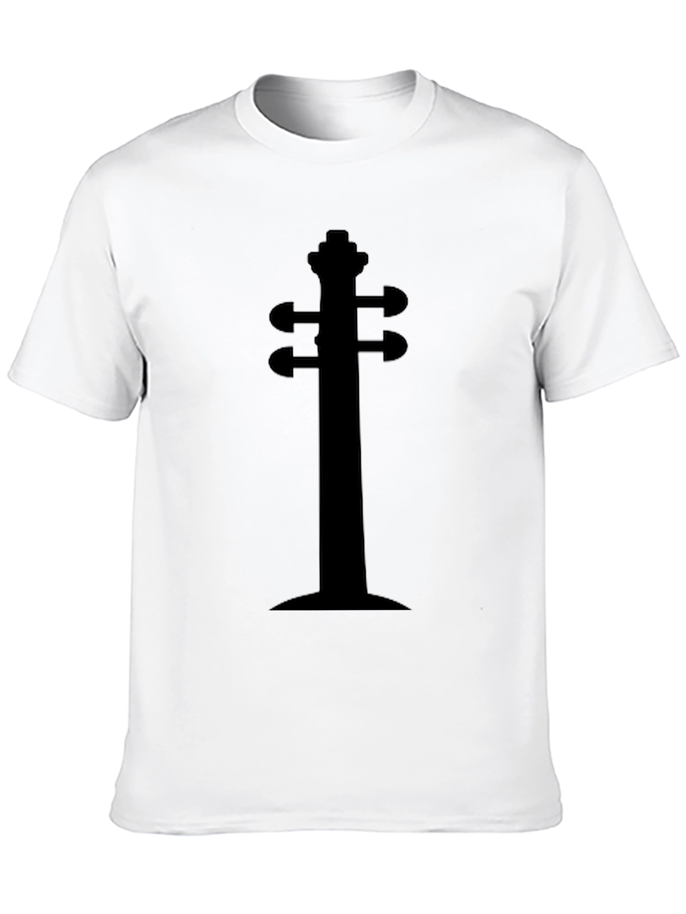 Violin Headstock Black Graphic Tee