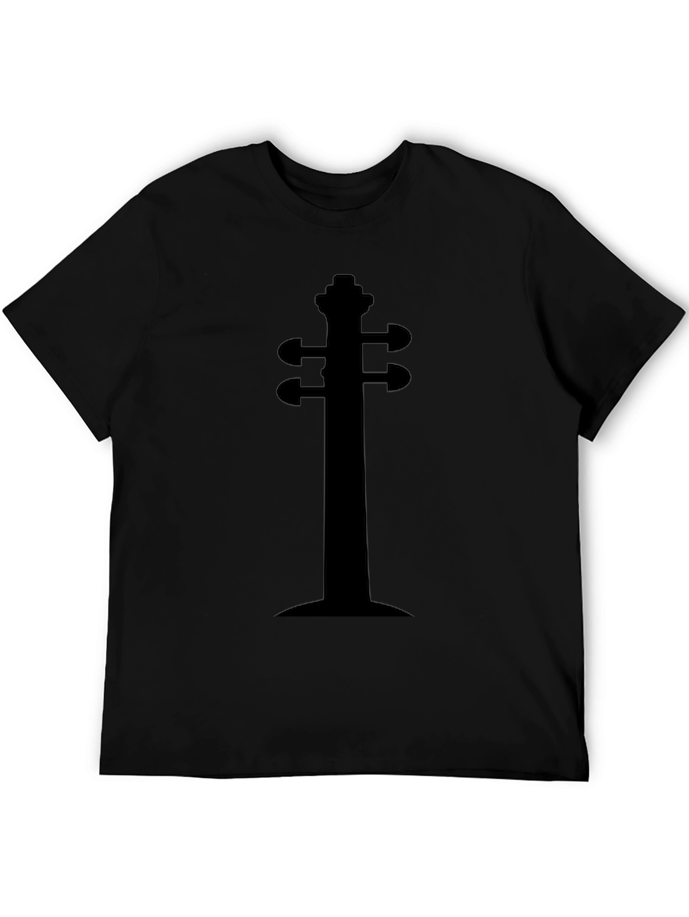 Violin Headstock Black Graphic Tee
