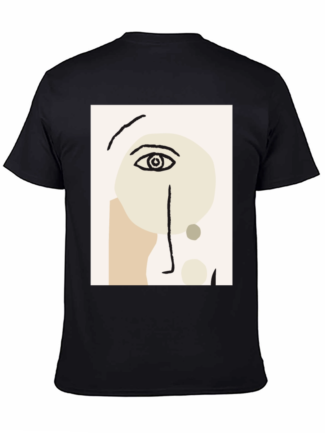 Abstract Face Graphic Tee - Modern Art T-Shirt