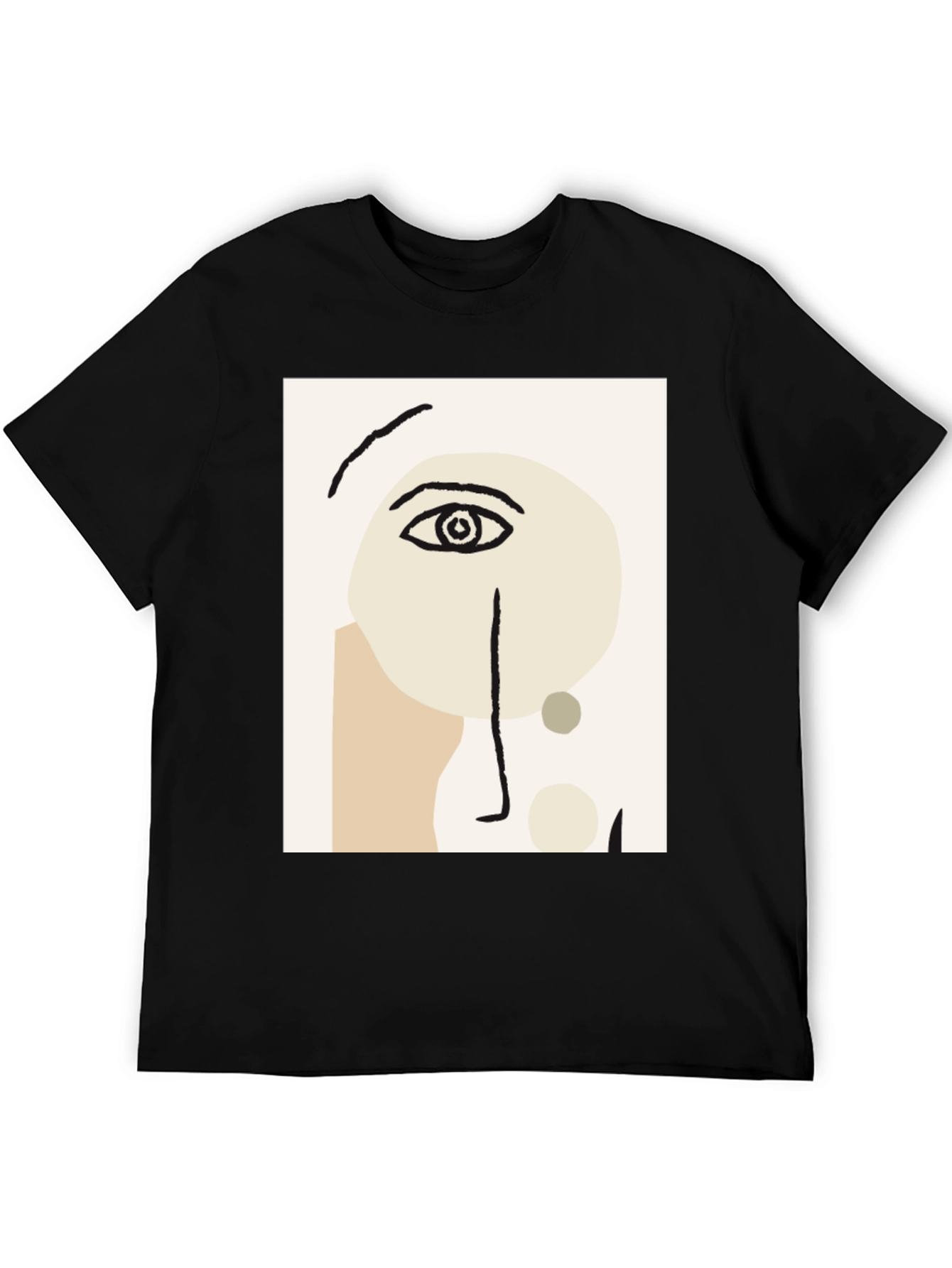 Abstract Face Graphic Tee - Modern Art T-Shirt