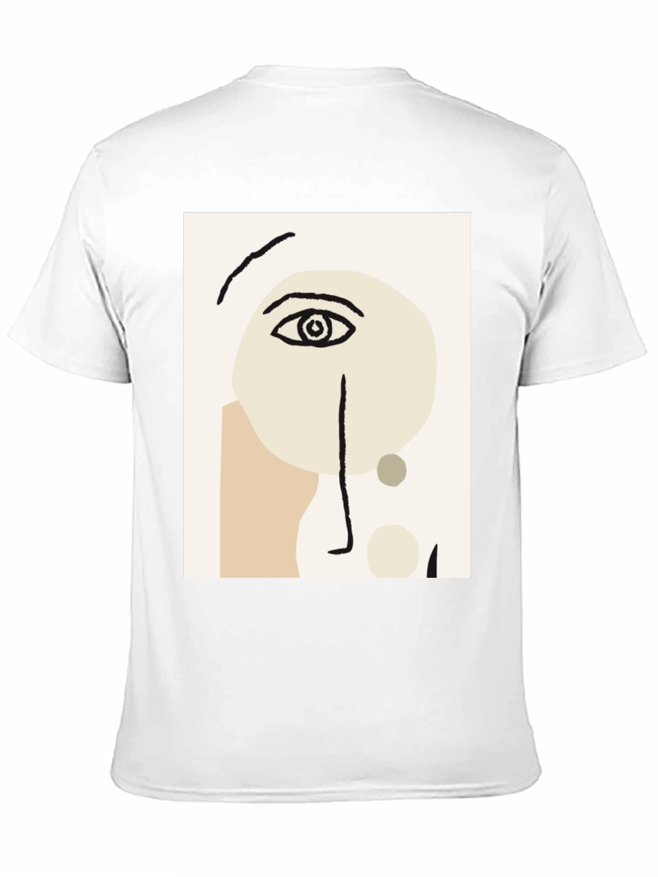 Abstract Face Graphic Tee - Modern Art T-Shirt