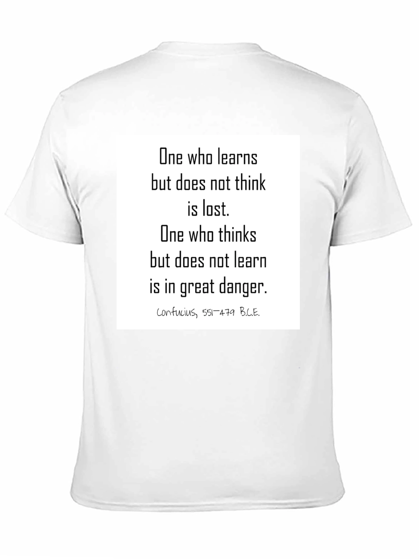Confucius Wisdom Black T-Shirt