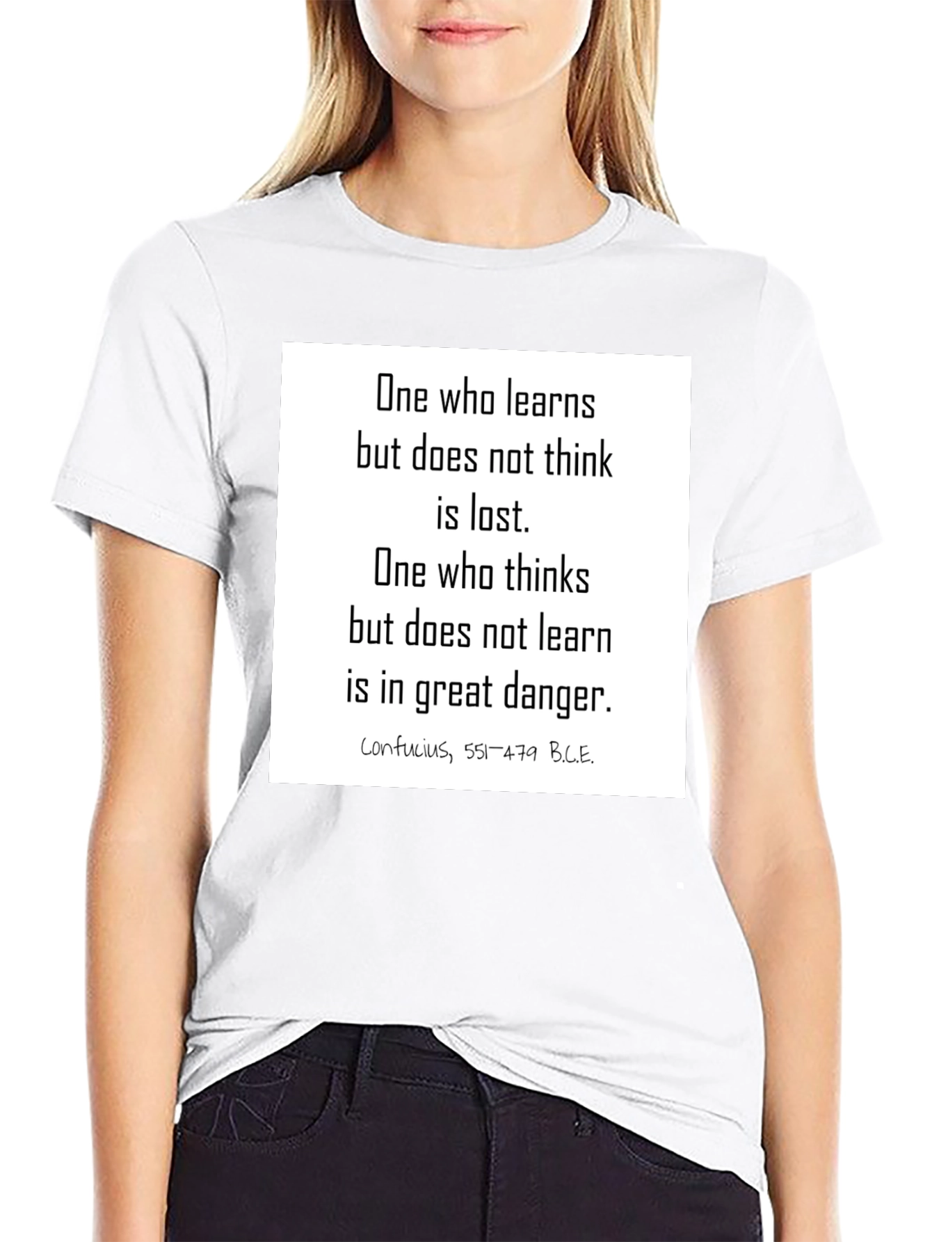 Confucius Wisdom Black T-Shirt