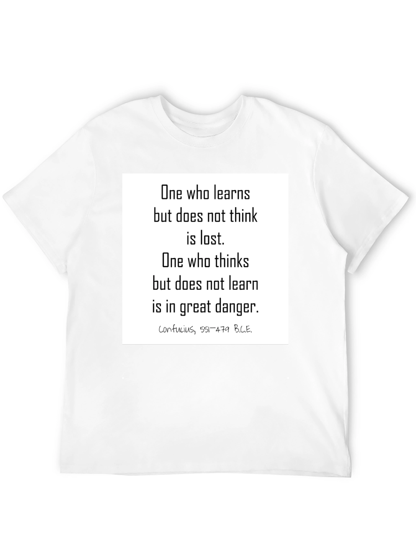 Confucius Wisdom Black T-Shirt