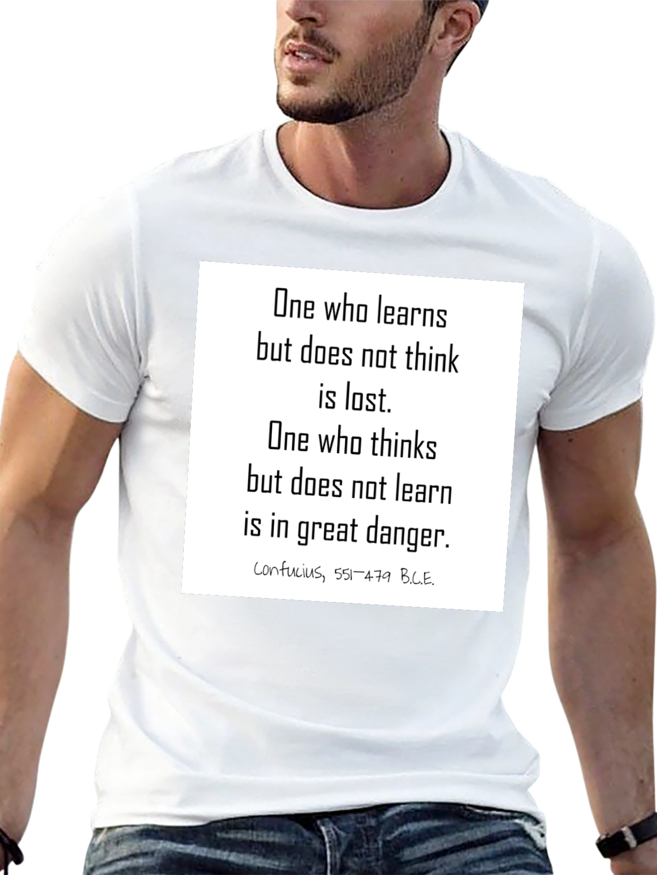 Confucius Wisdom Black T-Shirt