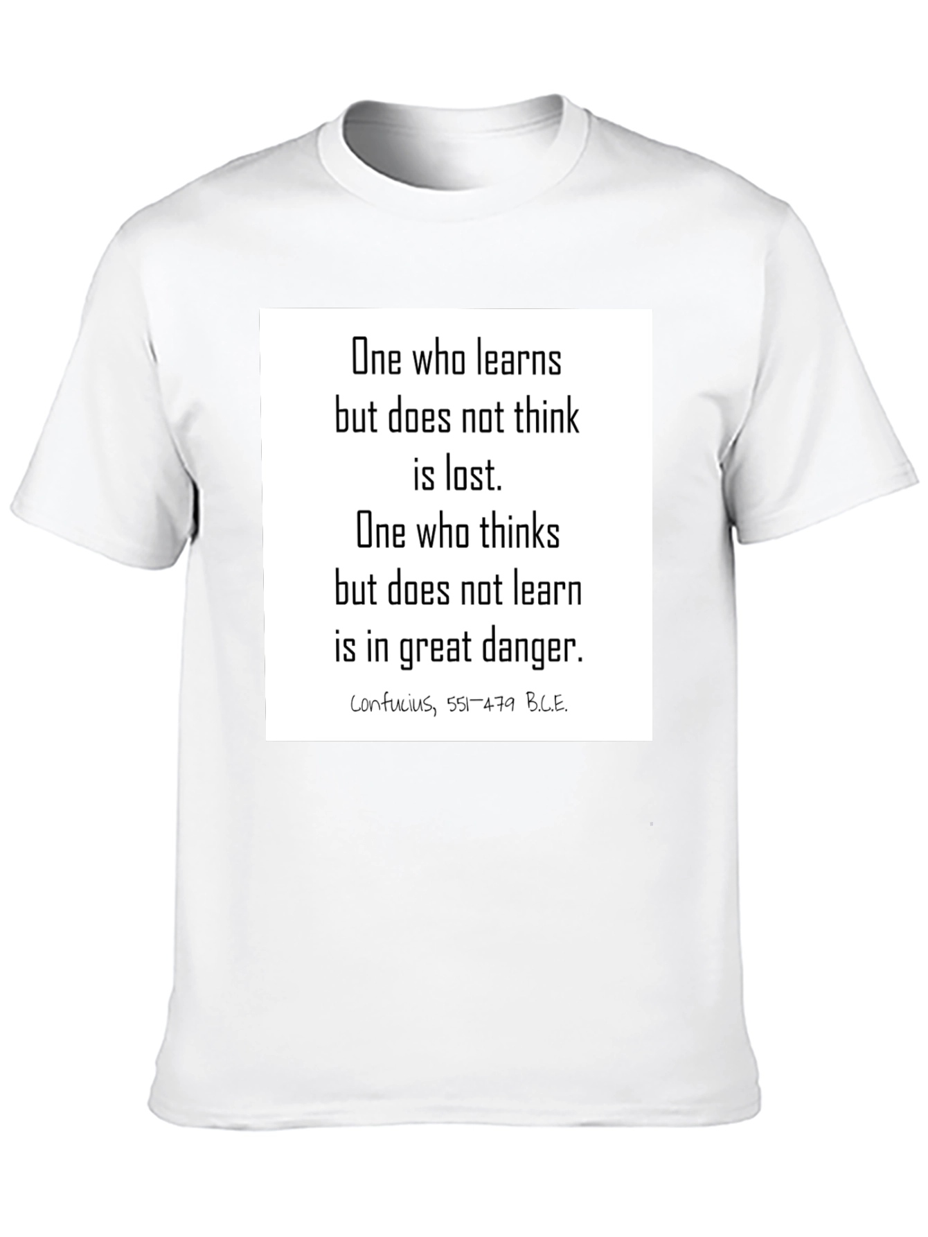 Confucius Wisdom Black T-Shirt