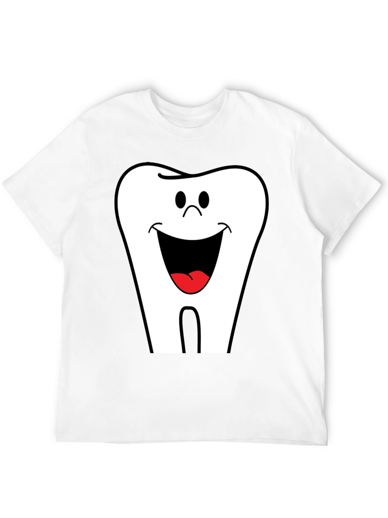 Smiling Tooth Graphic T-Shirt - Black Cotton Tee