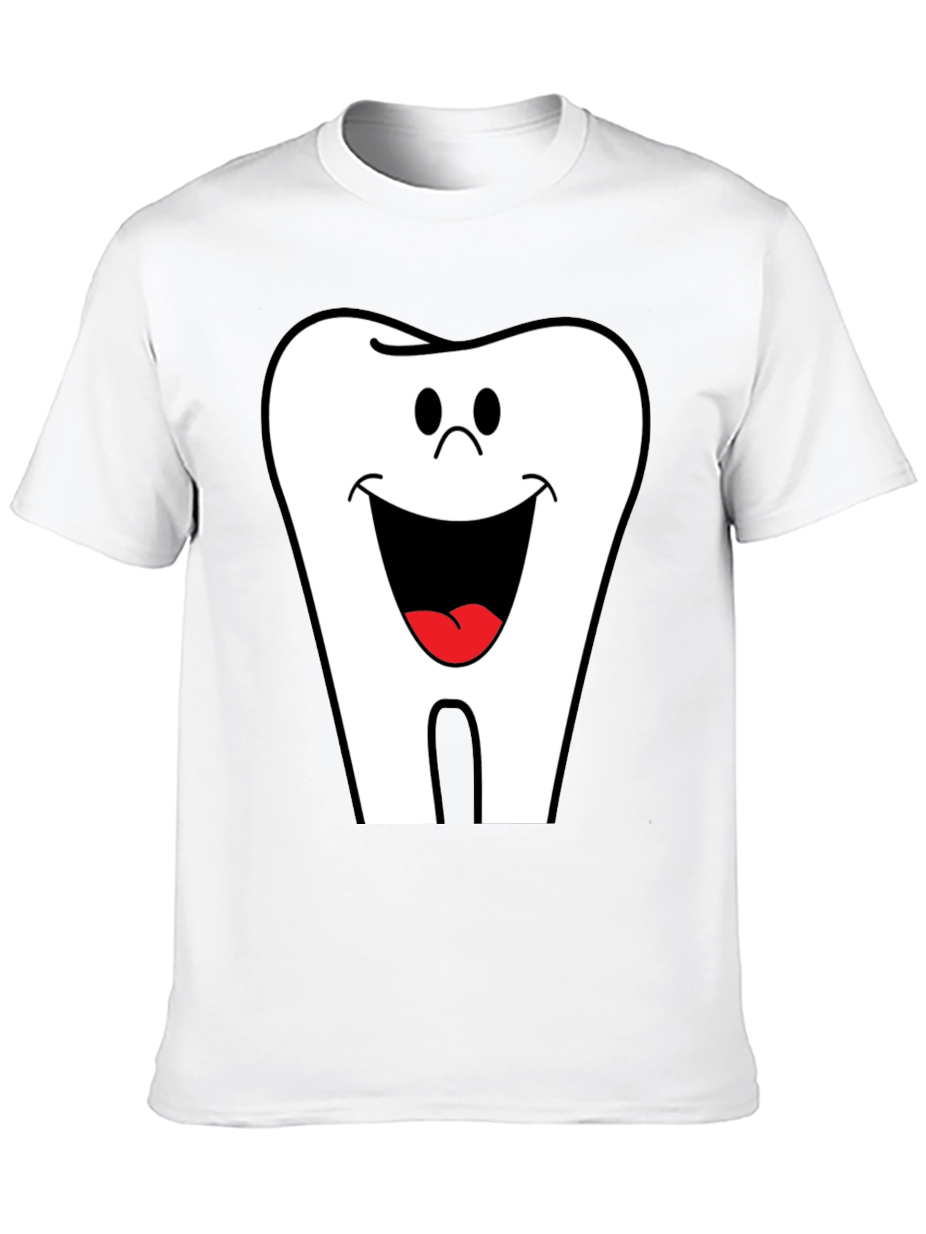 Smiling Tooth Graphic T-Shirt - Black Cotton Tee