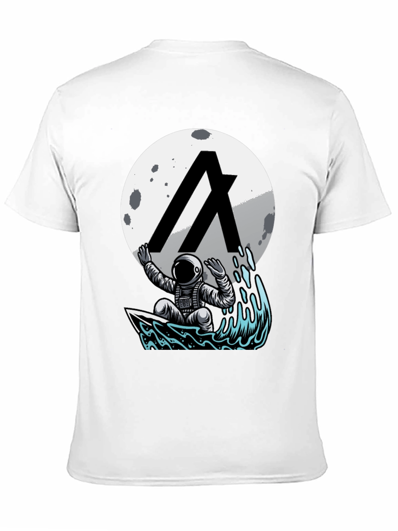 Astronaut Surfing Moon T-Shirt