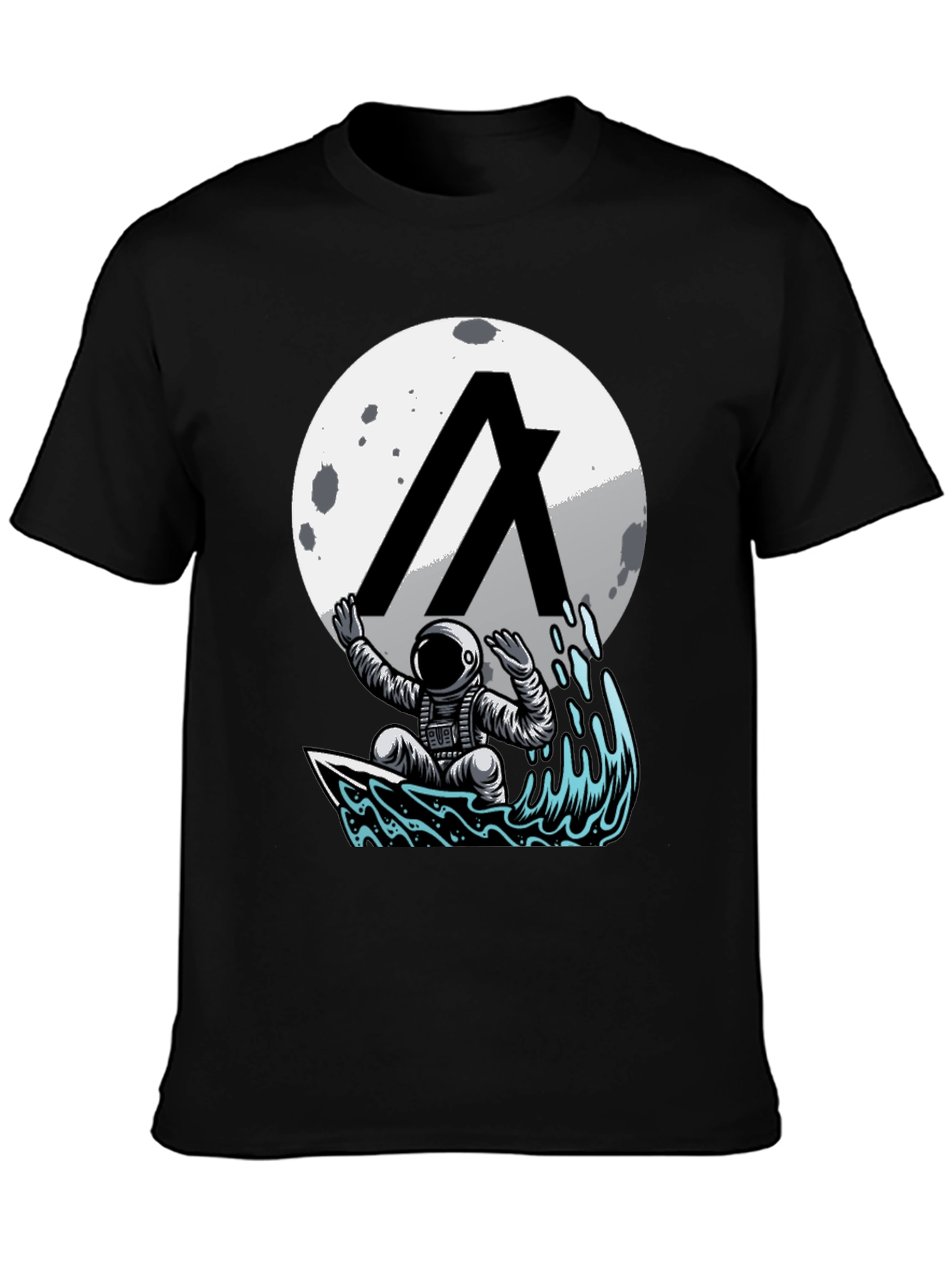 Astronaut Surfing Moon T-Shirt