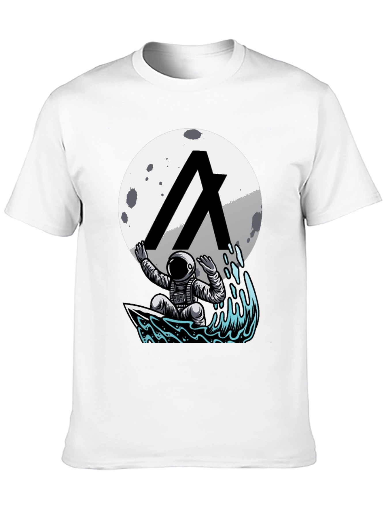 Astronaut Surfing Moon T-Shirt