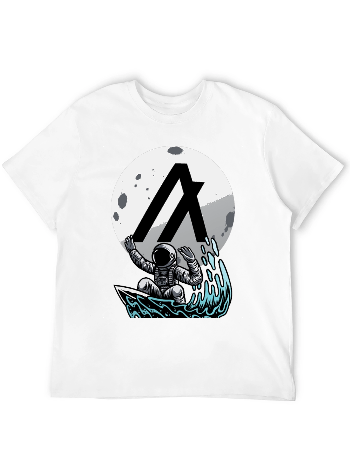 Astronaut Surfing Moon T-Shirt