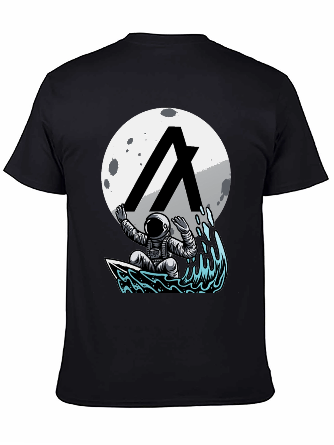 Astronaut Surfing Moon T-Shirt