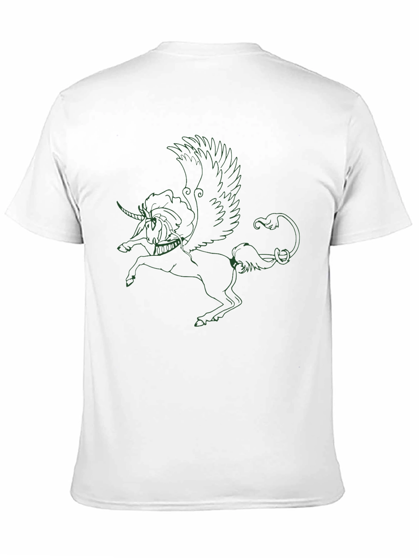 Unicorn Pegasus Graphic Black T-Shirt