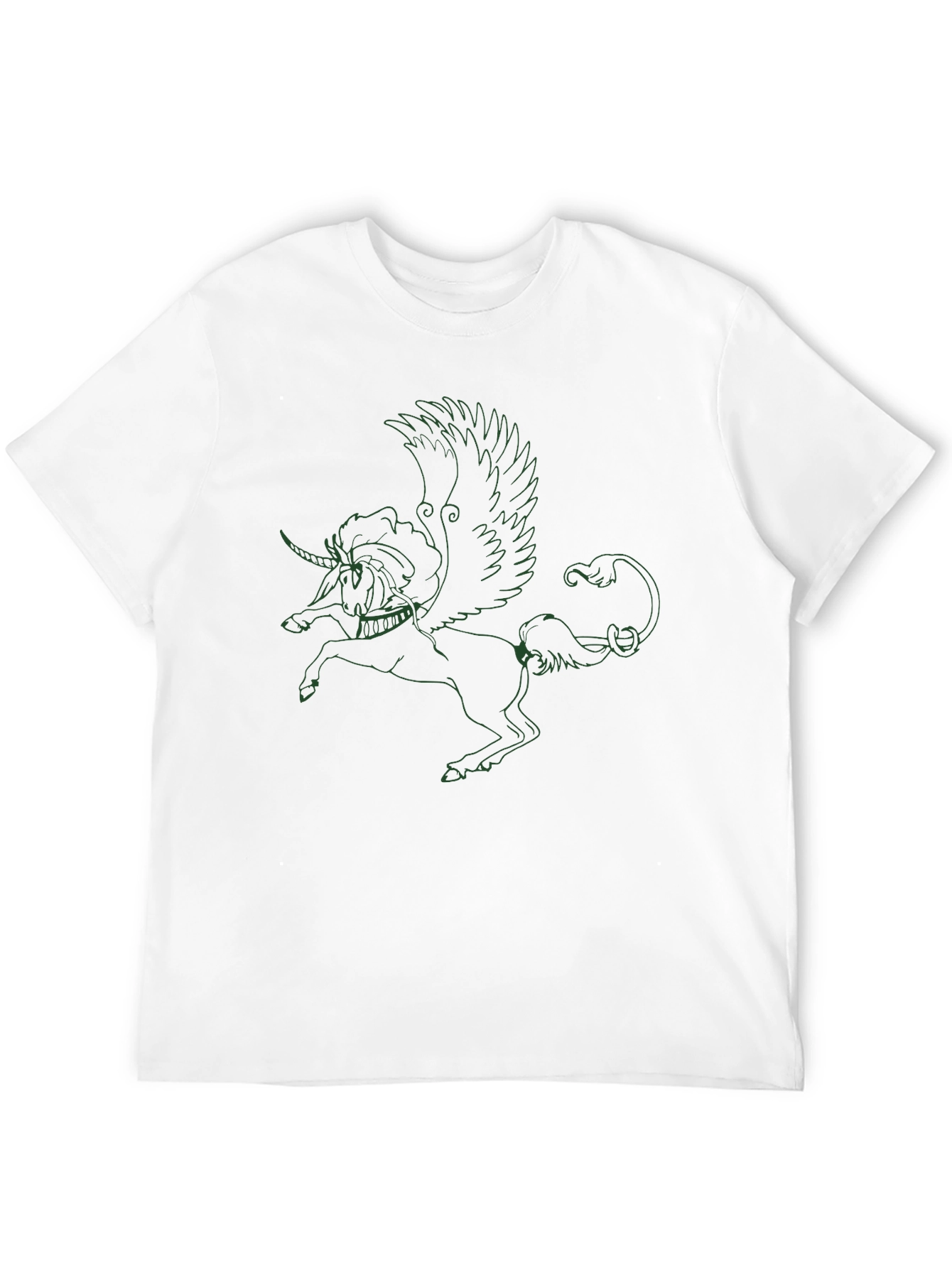 Unicorn Pegasus Graphic Black T-Shirt