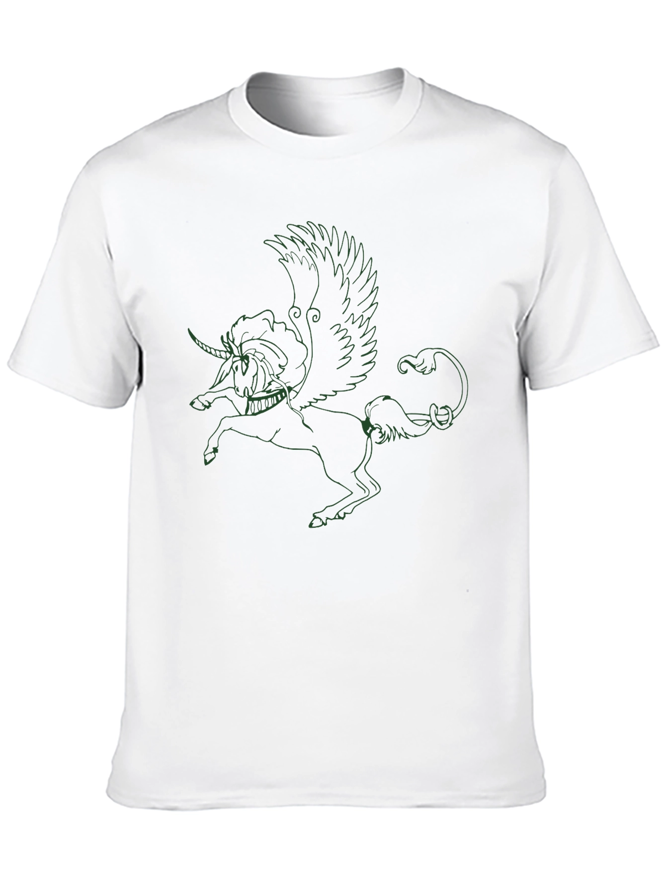 Unicorn Pegasus Graphic Black T-Shirt