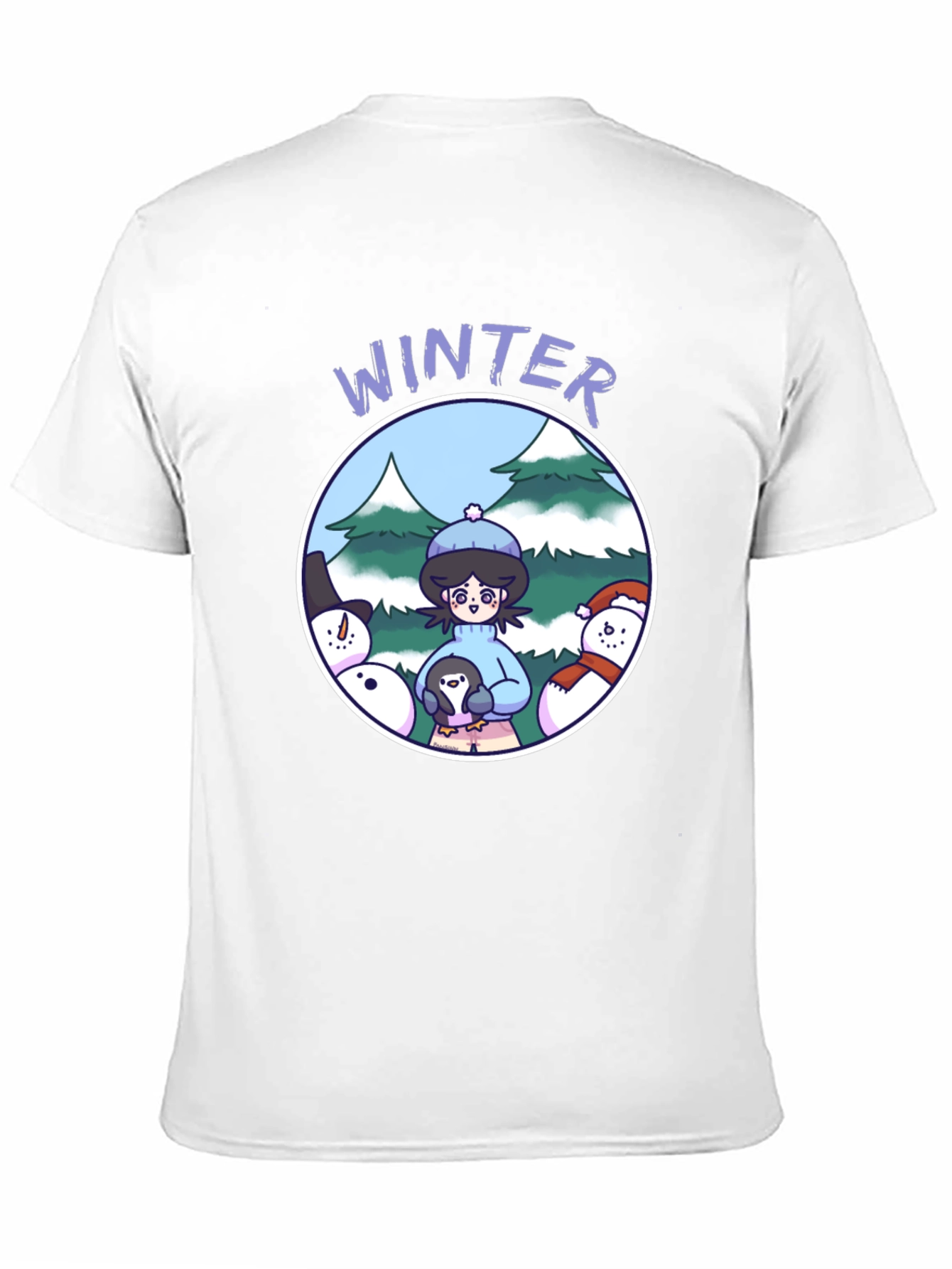 Winter Scene Graphic Tee - Cute Holiday Shirt
