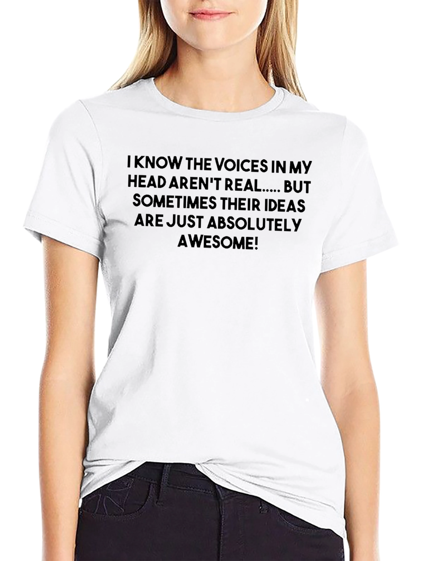 Voices In My Head Black Graphic T-Shirt
