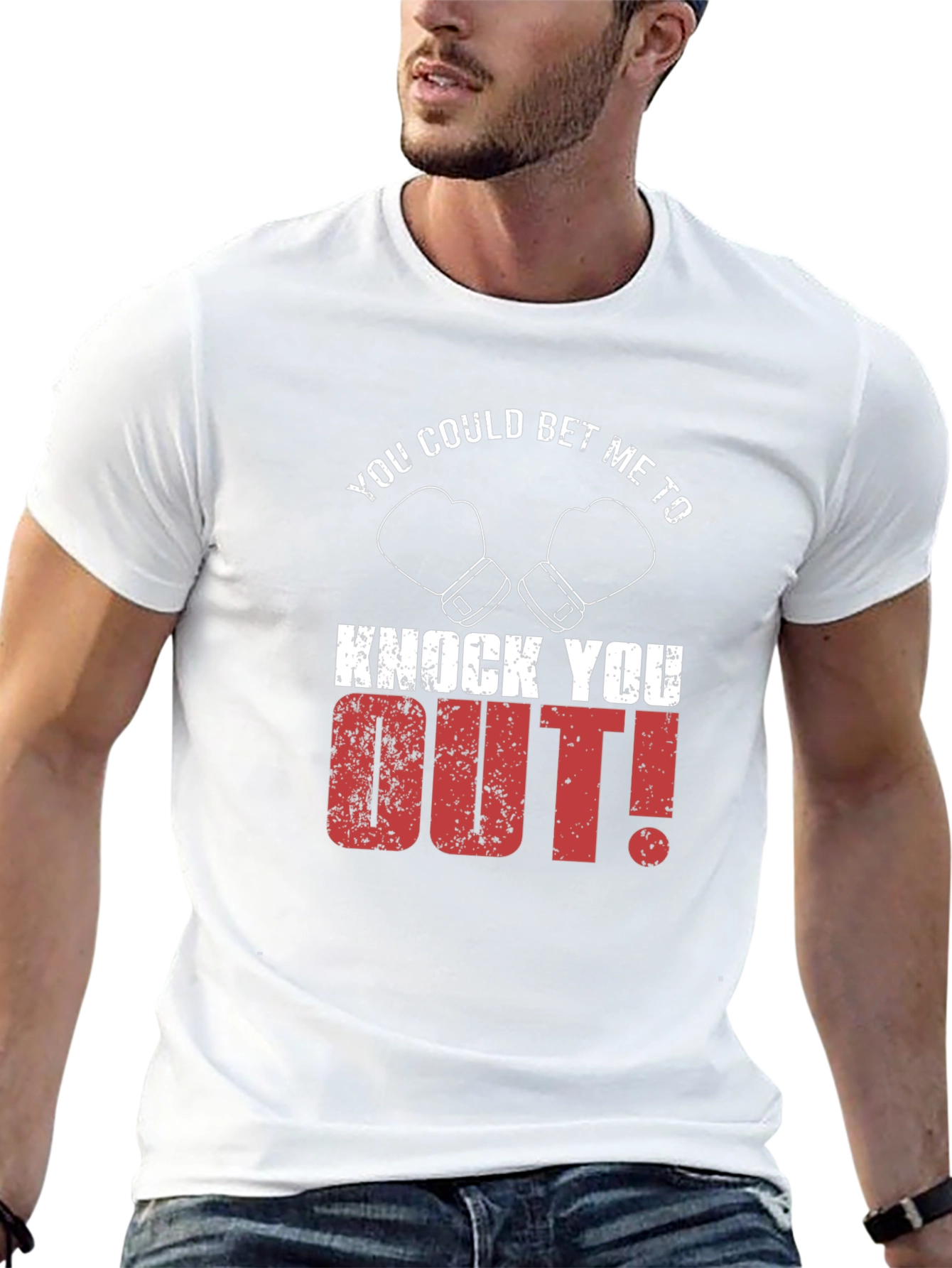 Knock You Out Graphic T-Shirt - Boxing Design