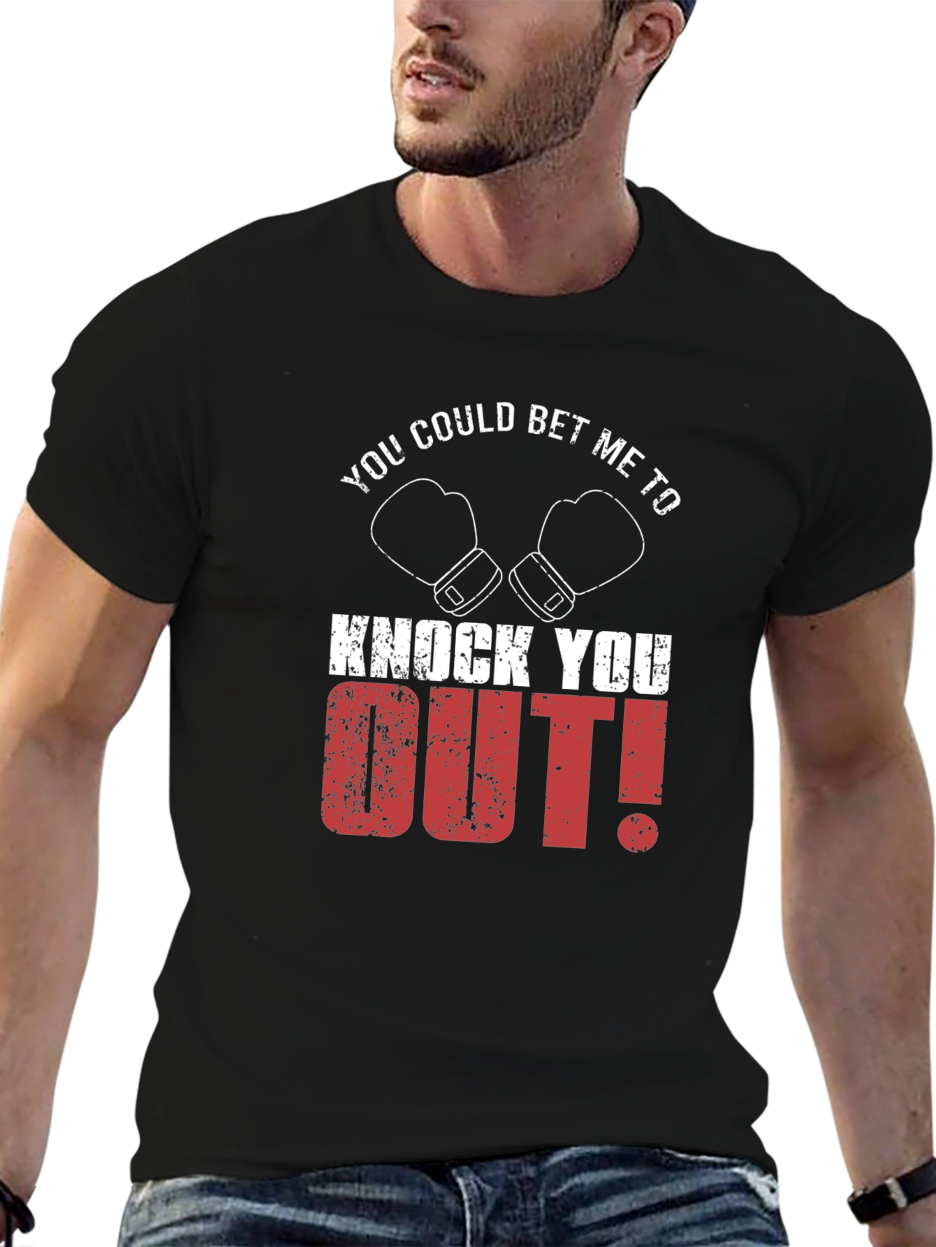 Knock You Out Graphic T-Shirt - Boxing Design