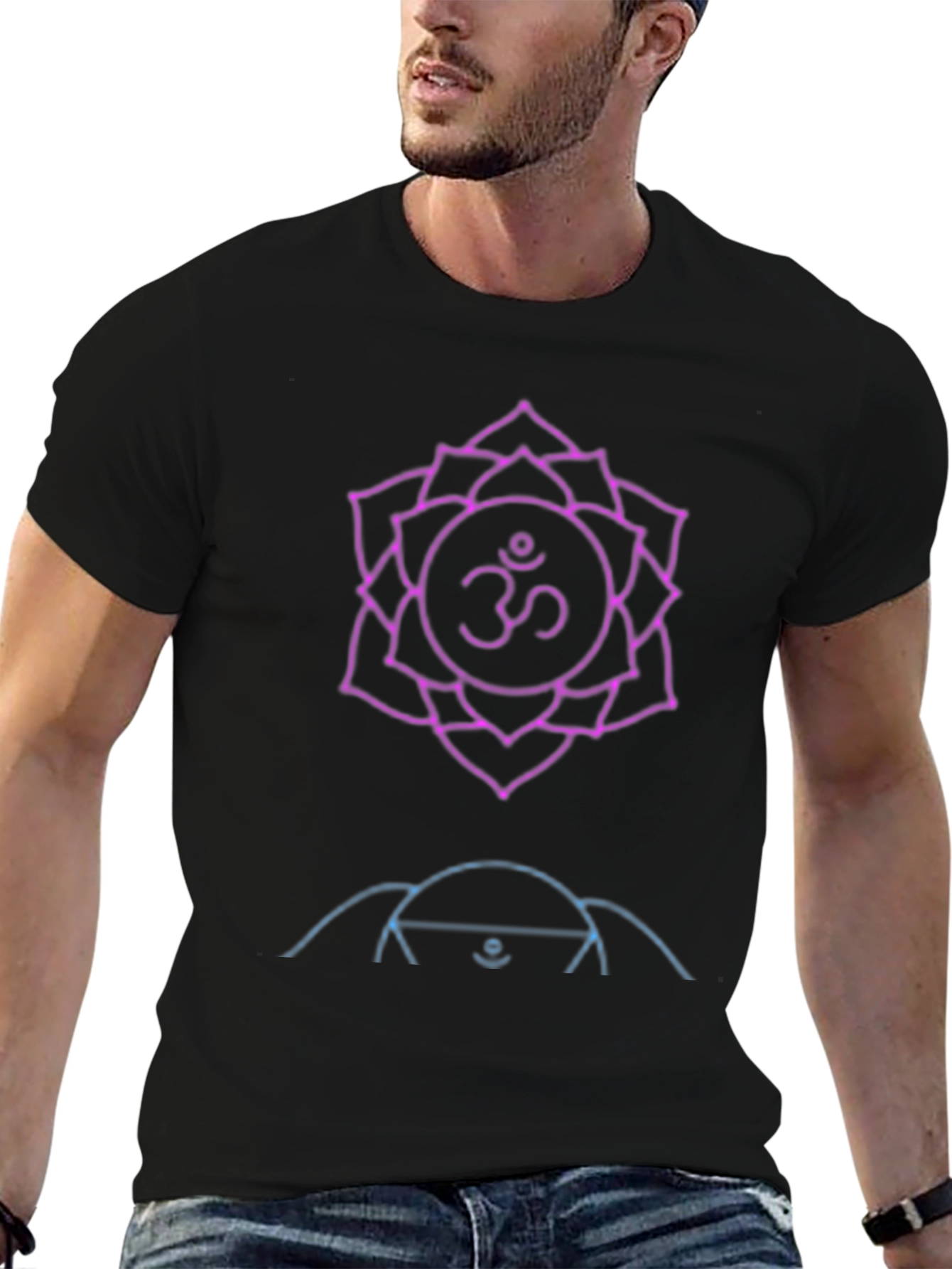 Om Symbol Lotus Graphic Tee - Yoga Inspired T-Shirt