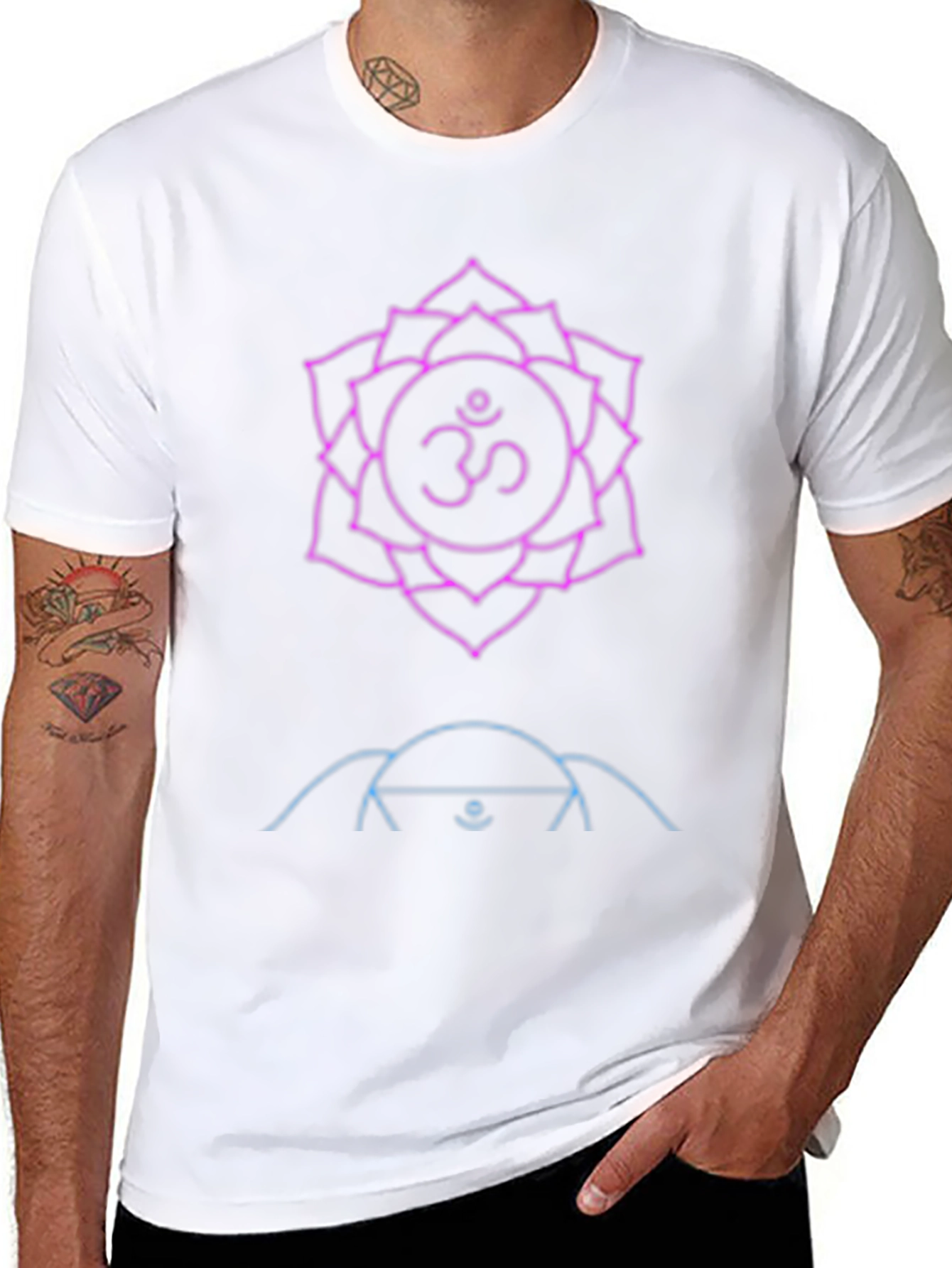 Om Symbol Lotus Graphic Tee - Yoga Inspired T-Shirt