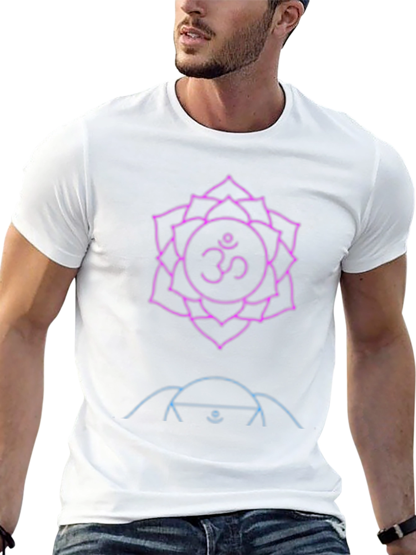 Om Symbol Lotus Graphic Tee - Yoga Inspired T-Shirt