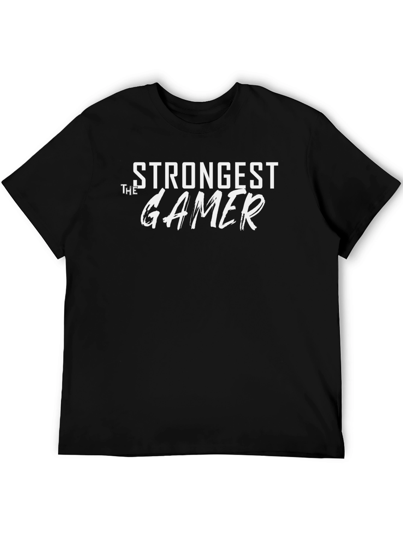 Strongest Gamer Black T-Shirt