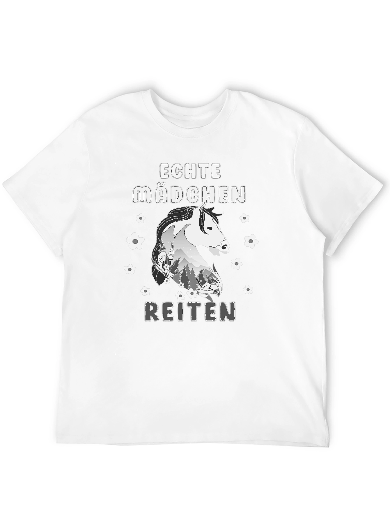 Echte Madchen Reiten Horse T-Shirt