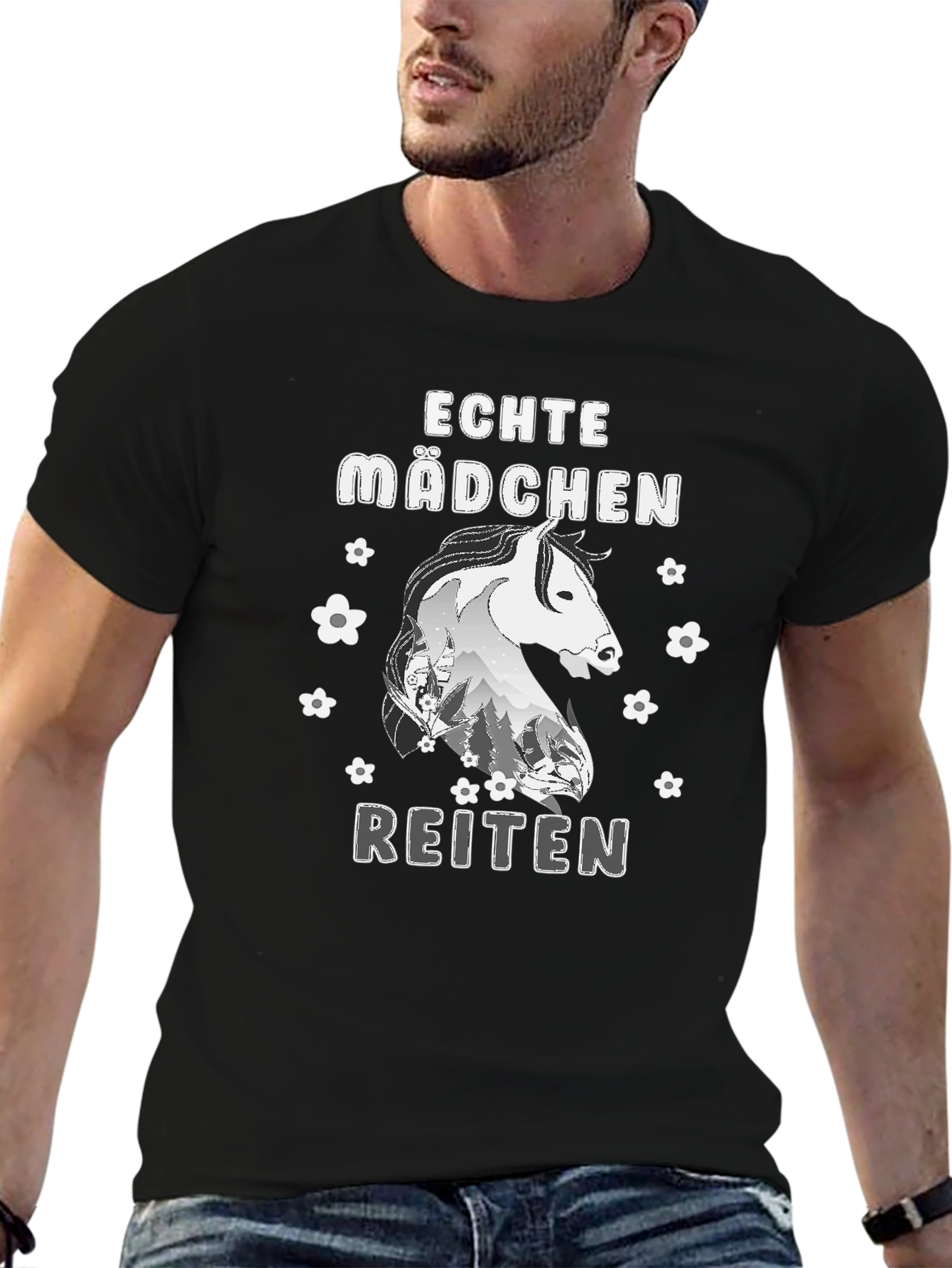Echte Madchen Reiten Horse T-Shirt