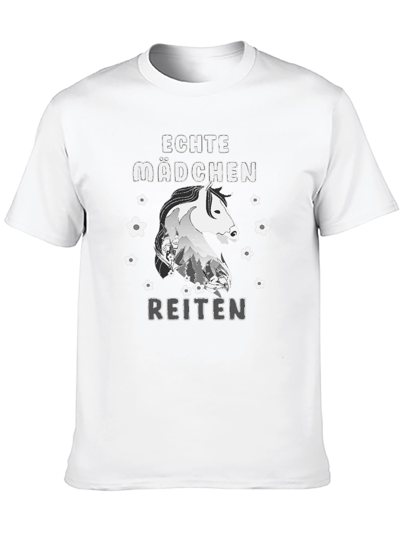 Echte Madchen Reiten Horse T-Shirt