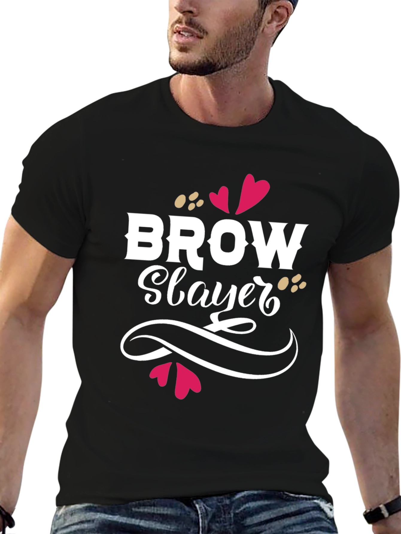 Brow Slayer Graphic Tee - Unisex Black T-Shirt