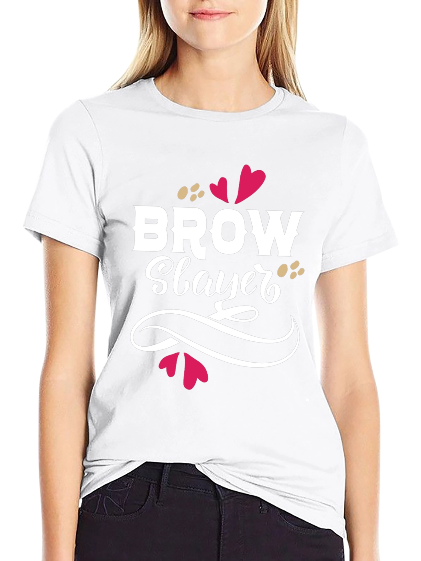 Brow Slayer Graphic Tee - Unisex Black T-Shirt