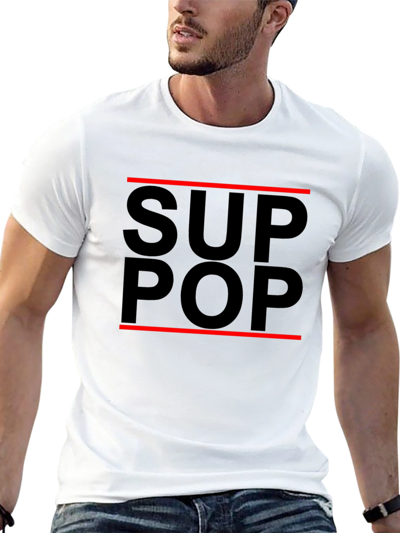 Sup Pop Graphic T-Shirt - Trendy Casual Wear