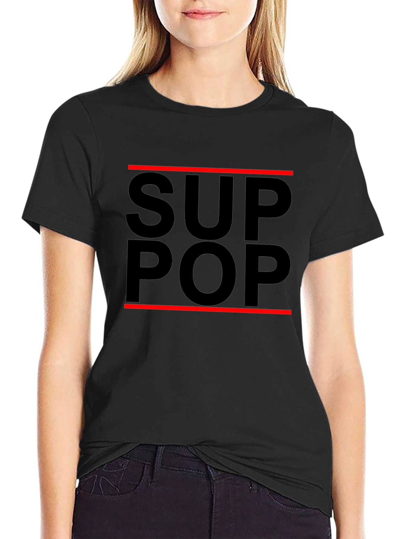 Sup Pop Graphic T-Shirt - Trendy Casual Wear