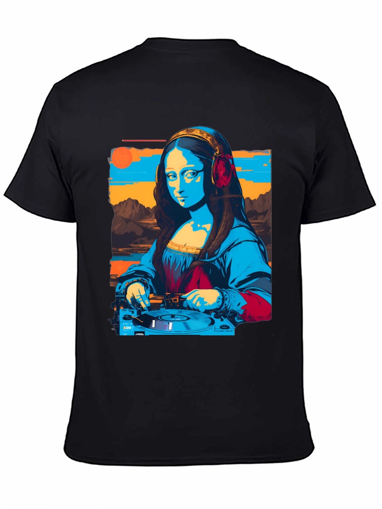 DJ Mona Lisa Graphic Tee - Unique Art T-Shirt