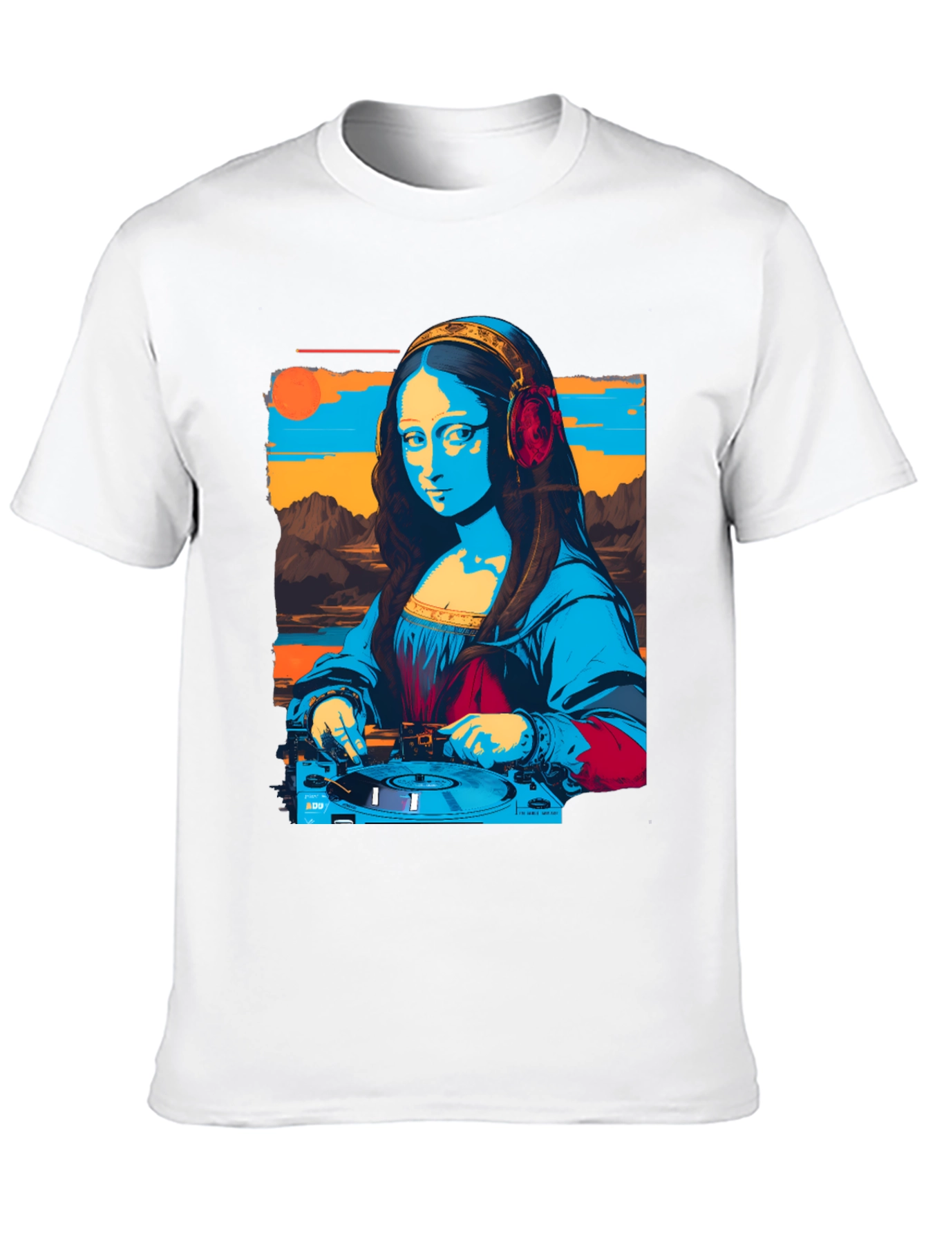 DJ Mona Lisa Graphic Tee - Unique Art T-Shirt