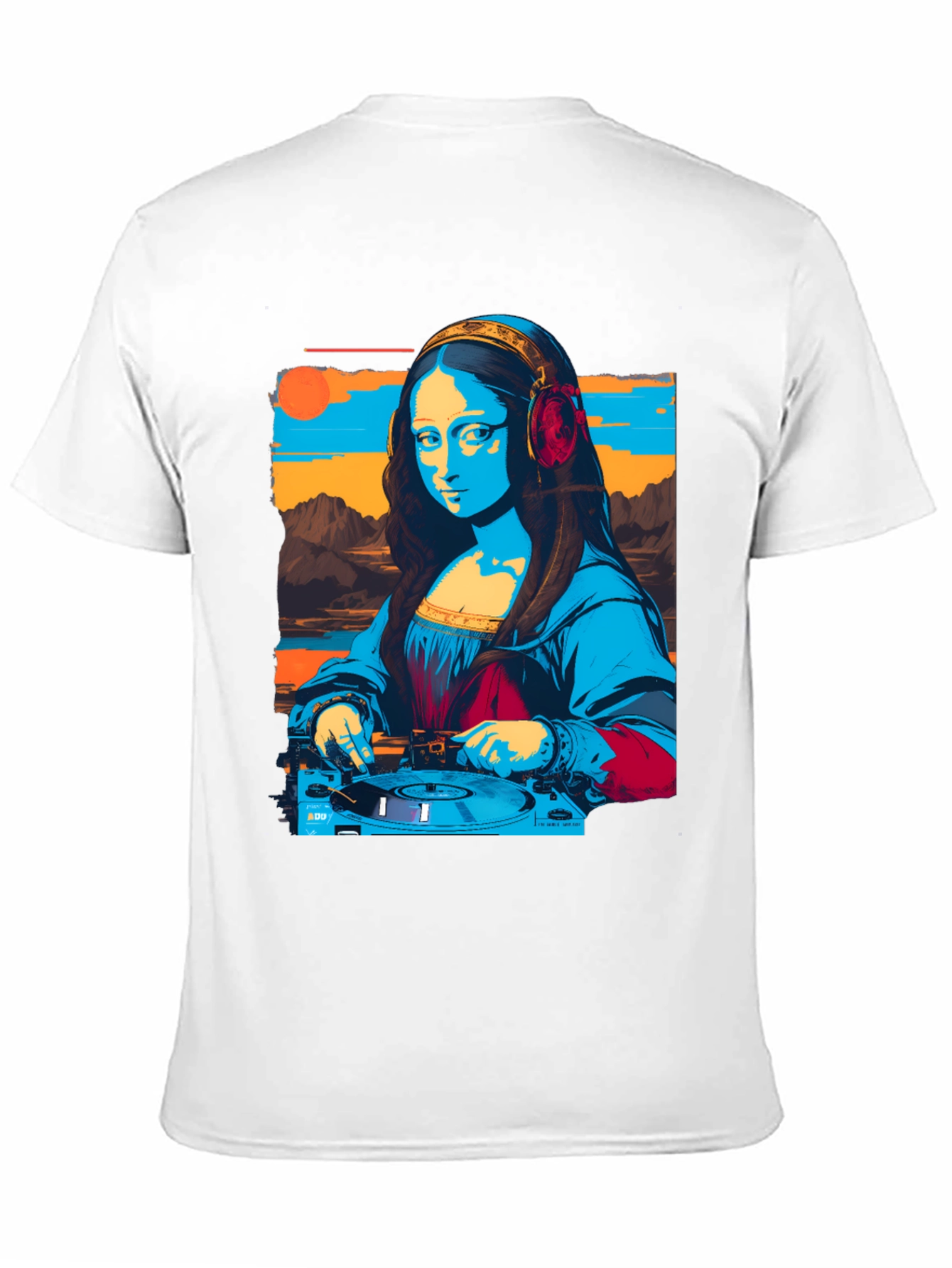 DJ Mona Lisa Graphic Tee - Unique Art T-Shirt