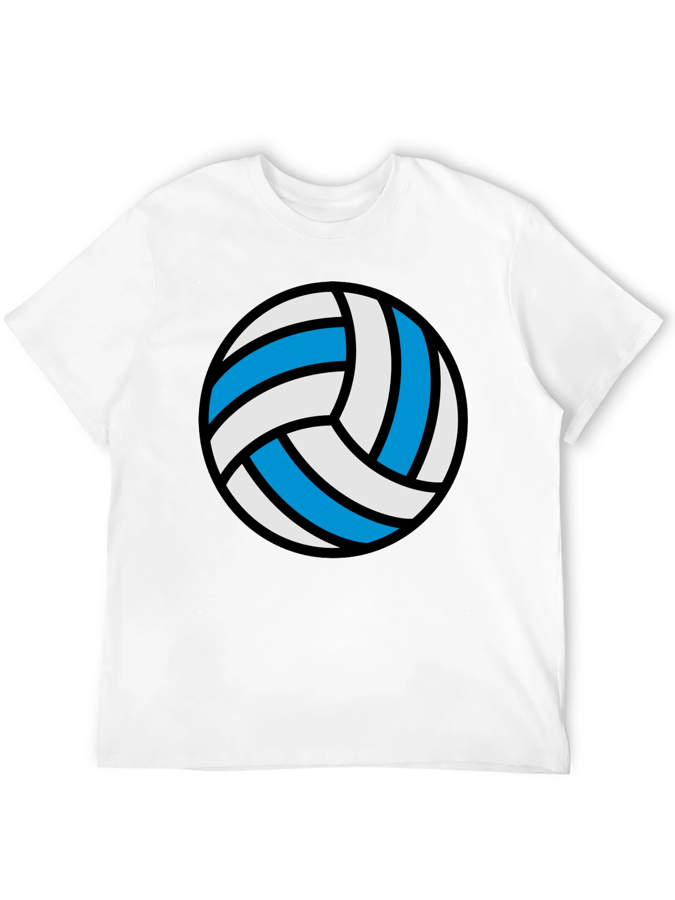 Volleyball Graphic Tee - Black Cotton Shirt