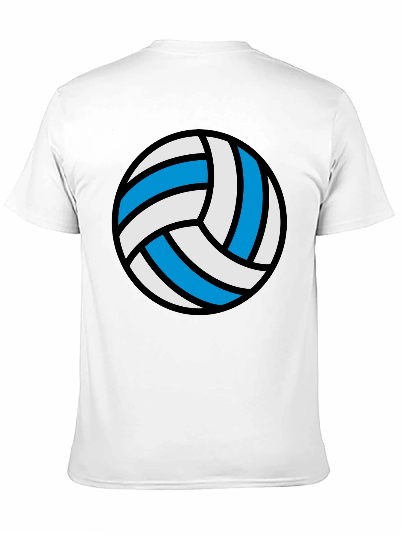 Volleyball Graphic Tee - Black Cotton Shirt