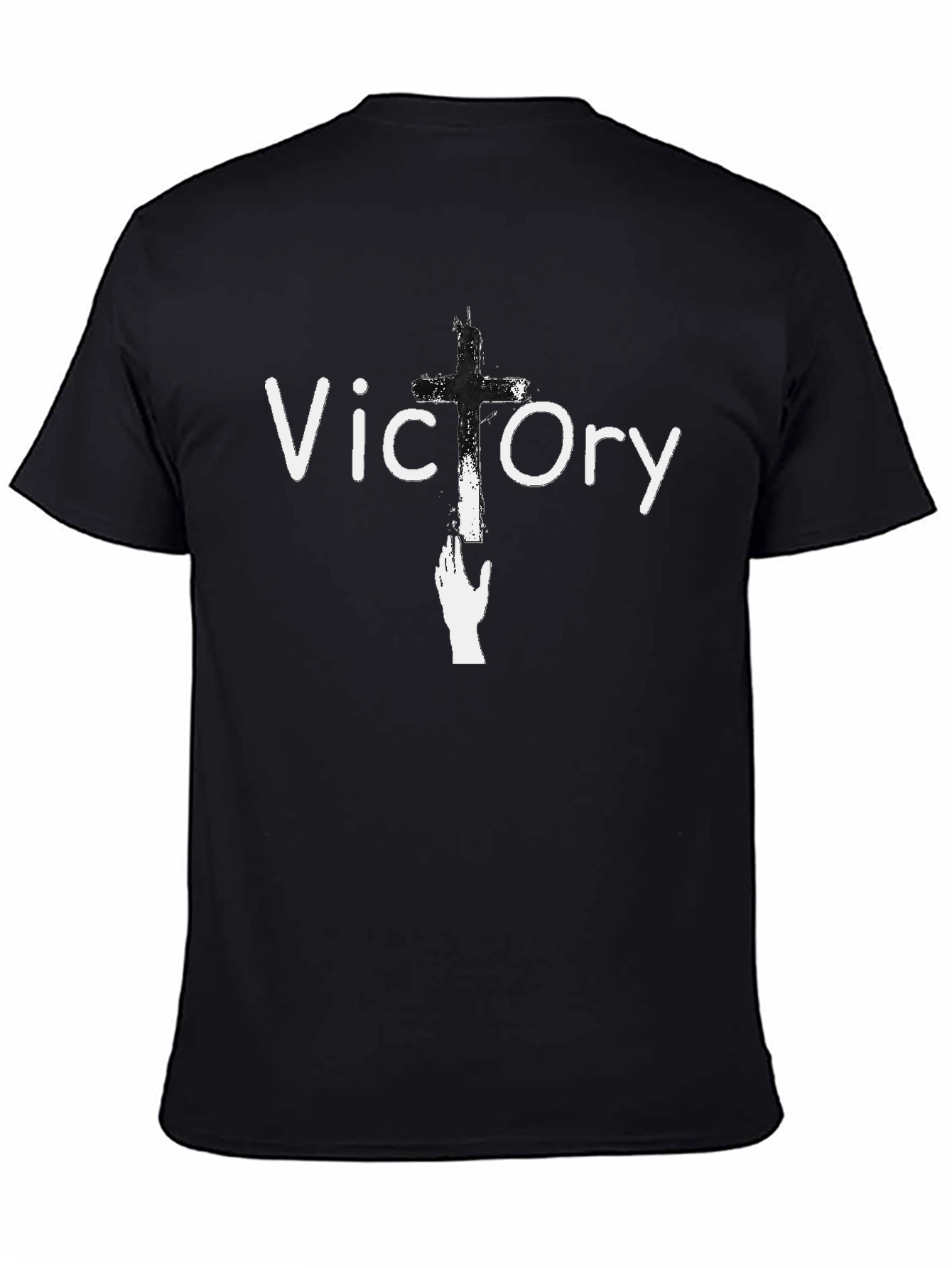 Victory Cross Graphic T-Shirt - Black