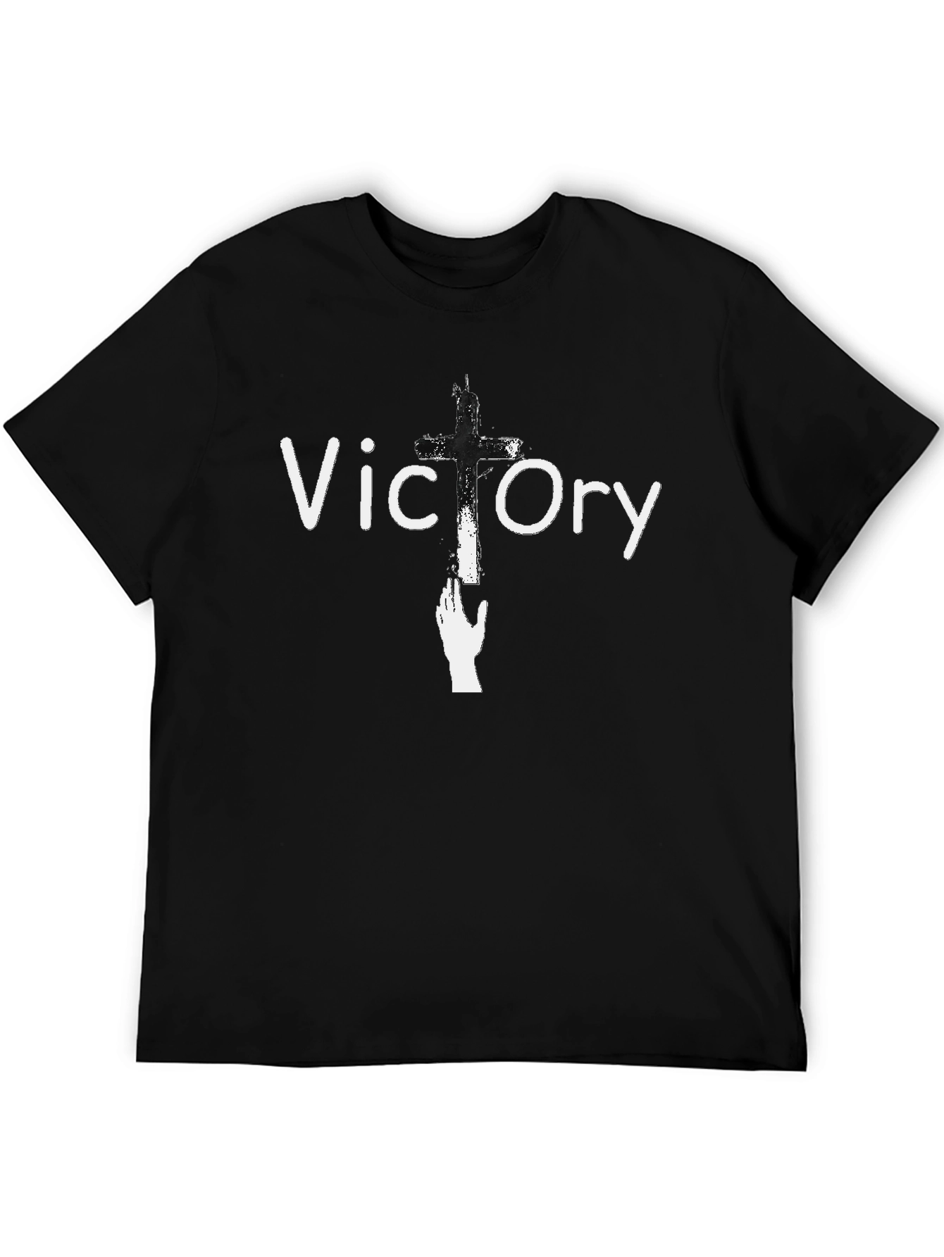 Victory Cross Graphic T-Shirt - Black