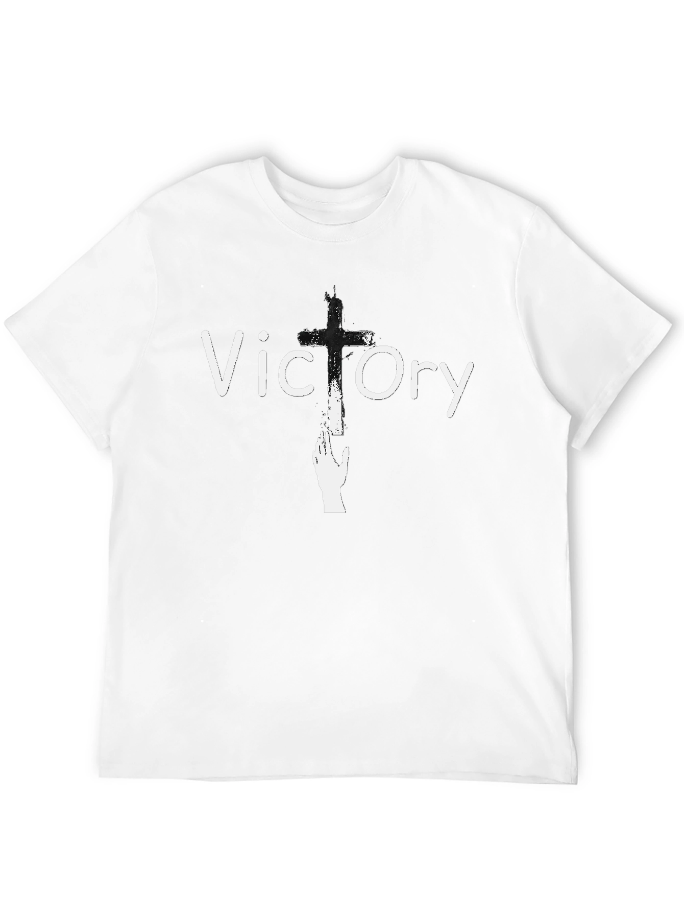 Victory Cross Graphic T-Shirt - Black